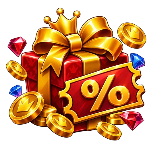 Gift box with a percentage sign